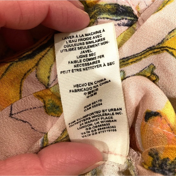 NWT, Free People Tegan Dress, Size 2, Pink Yellow Floral - Picture 9 of 16